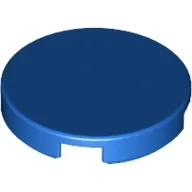 Tile Round 2 x 2 with Bottom Stud Holder / Blue