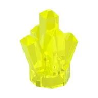 Rock 1 x 1 Crystal 5 Point / Trans-Neon Green