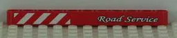 Technic, Liftarm Thick 1 x 11 with Danger Stripes and 'Road Service' Model Left Pattern (Sticker) - Set 8109