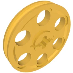 Technic Wedge Belt Wheel [aka Pulley] / Pearl Gold