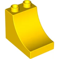 Duplo Brick 2 x 3 x 2 with Curve / Yellow