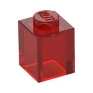 Brick 1 x 1 / Trans-Red