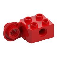 Lego Technic Brick Special 2 x 2 with Pin Hole, Rotation Joint Ball Half [Vertical Side] / Red