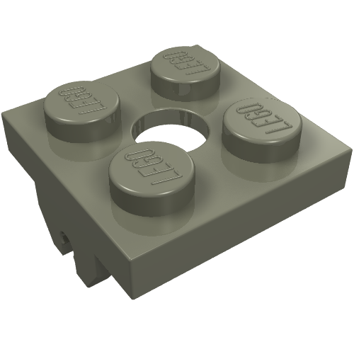 Lego Magnet Holder Plate 2 x 2 Bottom / Dark Gray
