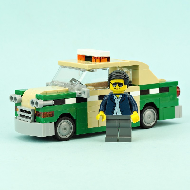 Lego Green Taxi cab