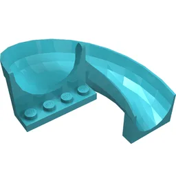 Slide Curved 180° / Medium Azure