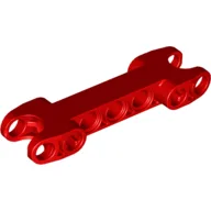 Technic Axle and Pin Connector 2 x 7 with Two Ball Joint Sockets / Red
