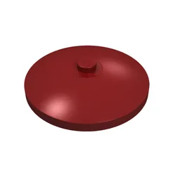 Dish 4 x 4 Inverted [Radar] / Dark Red