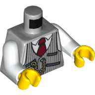 Lego Torso Monster Fighters Shirt with Pinstriped Vest, Red Tie and Pocket Watch Print