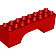 Duplo Brick 2 x 8 x 2 Arch / Red