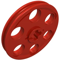 Technic Wedge Belt Wheel [aka Pulley] / Red
