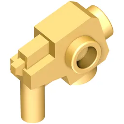 Weapon Gun / Blaster with Studs on Side / Pearl Gold