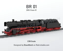 DRG Class 01 German Railway Steam Locomotive (DB Baureihe BR 01 Dampflok)