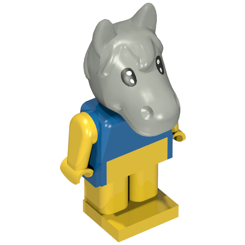 Lego Fabuland Figure, Henry Horse / Blue