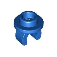 Plate Special Round 1 x 1 with Hollow Stud and Underside Clip / Blue