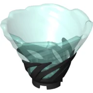 Cone Reverse, Spinner, with Marbled Trans-Light Blue Pattern / Black