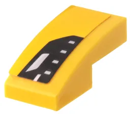 Slope, Curved 2 x 1 x 2/3 with Chevrolet Corvette Upper Headlight Pattern Model Left Side (Sticker) - Set 75870