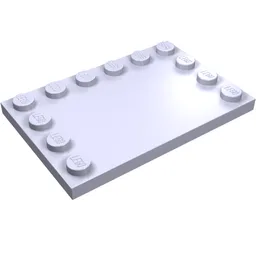 Plate Special 4 x 6, Studs on 3 Edges / Light Violet