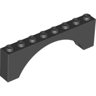 Lego Brick Arch 1 x 8 x 2 / Black