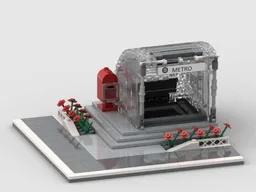modern metro entrance