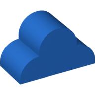 Lego Brick Curved 2 x 4 x 2 Triple, No Studs / Blue