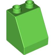 Lego Duplo Brick 2 x 2 x 2 Slope / Bright Green