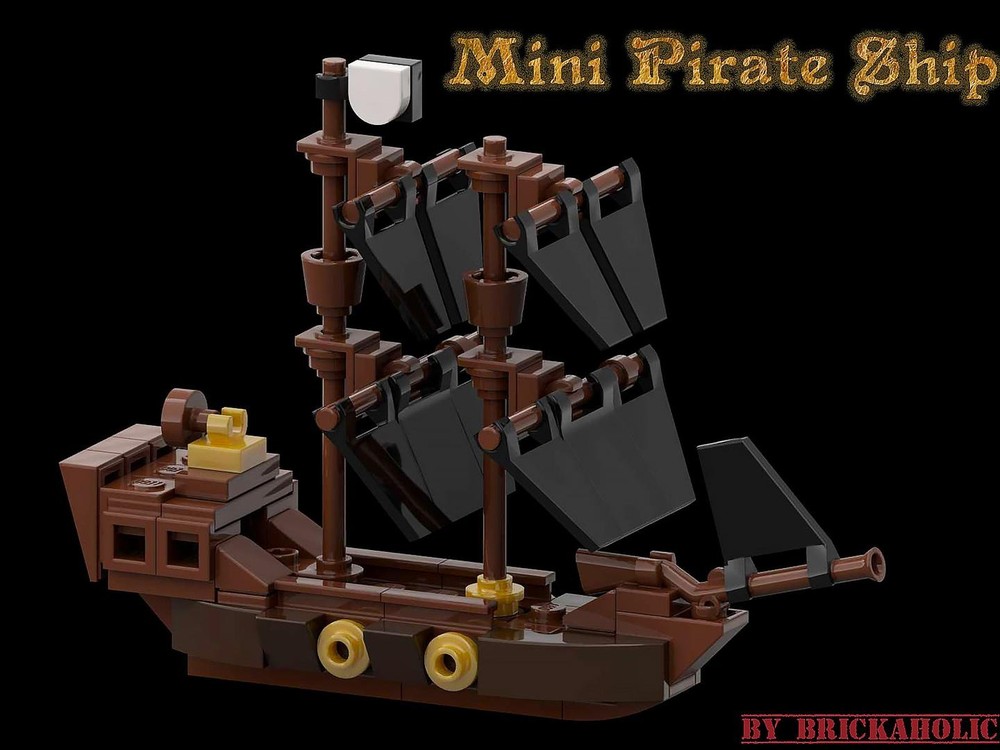 Lego Mini PIRATE SHIP (Micro Pirate Display Build)