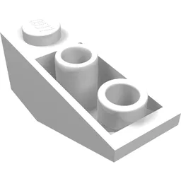 Brick Sloped Inverted 34° 3 x 1 without Internal Stopper / White