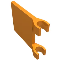 Flag 2 x 2 Square [Thin Clips] / Orange