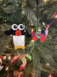 Pingu and scooter ornament