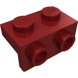 Bracket 1 x 2 - 1 x 2 / Dark Red