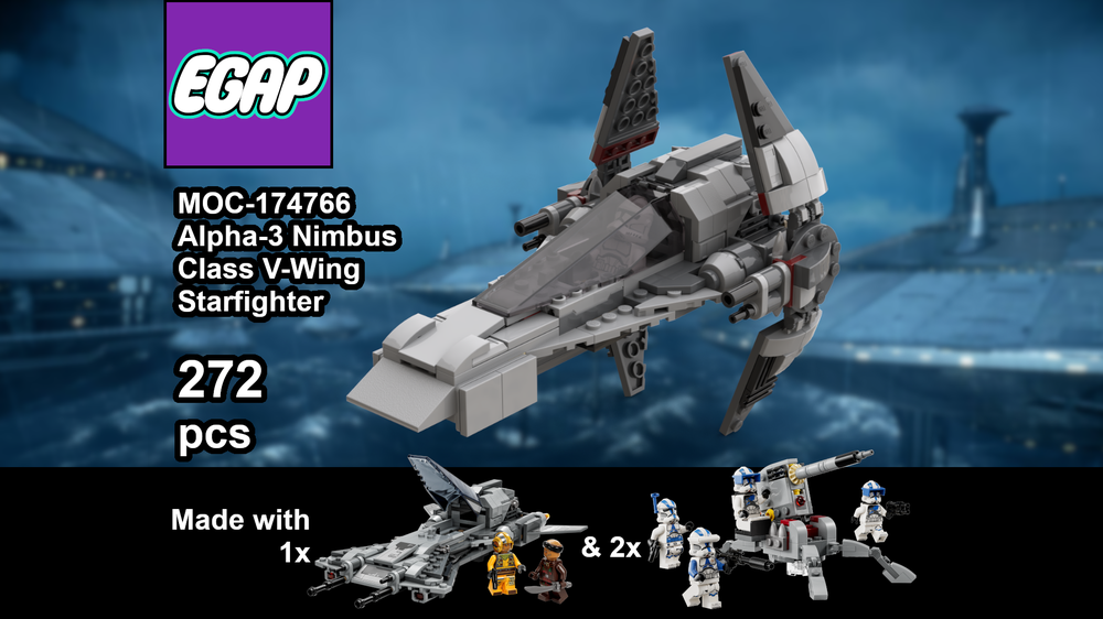 Lego Alpha-3 Nimbus Class V-Wing Starfighter