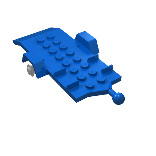 Lego Vehicle Base, Trailer 4 x 8 Bed with White Wheels