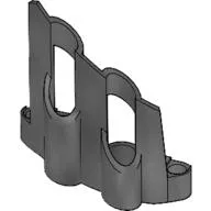 Technic Panel Fairing # 1 Large Short, Large Holes, Side A / Pearl Dark Gray