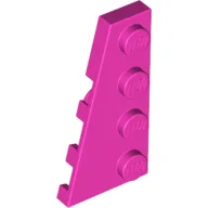 Wedge Plate 4 x 2 Left / Dark Pink