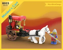 6023 - Maiden's cart - Lego Medieval Castle Moc Instructions