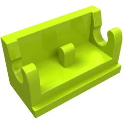 Hinge Brick 1 x 2 Base / Lime