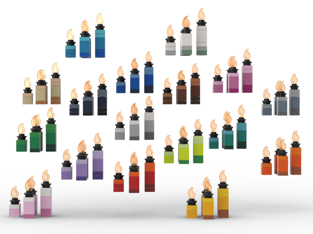 Lego Candles Placed