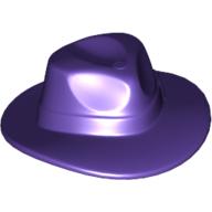 Lego Hat Wide Brim, Outback Style with Wide Belt, Buckle (Fedora) / Dark Purple