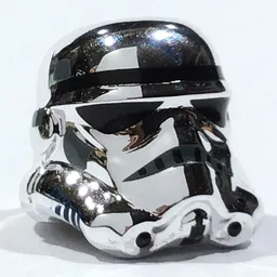 Helmet Stormtrooper, Dotted Mouth Print / Chrome Silver