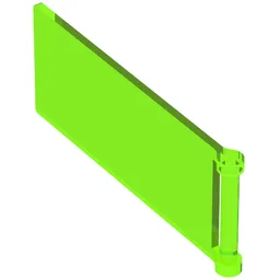 Flag 7 x 3 with Rod / Trans-Bright Green