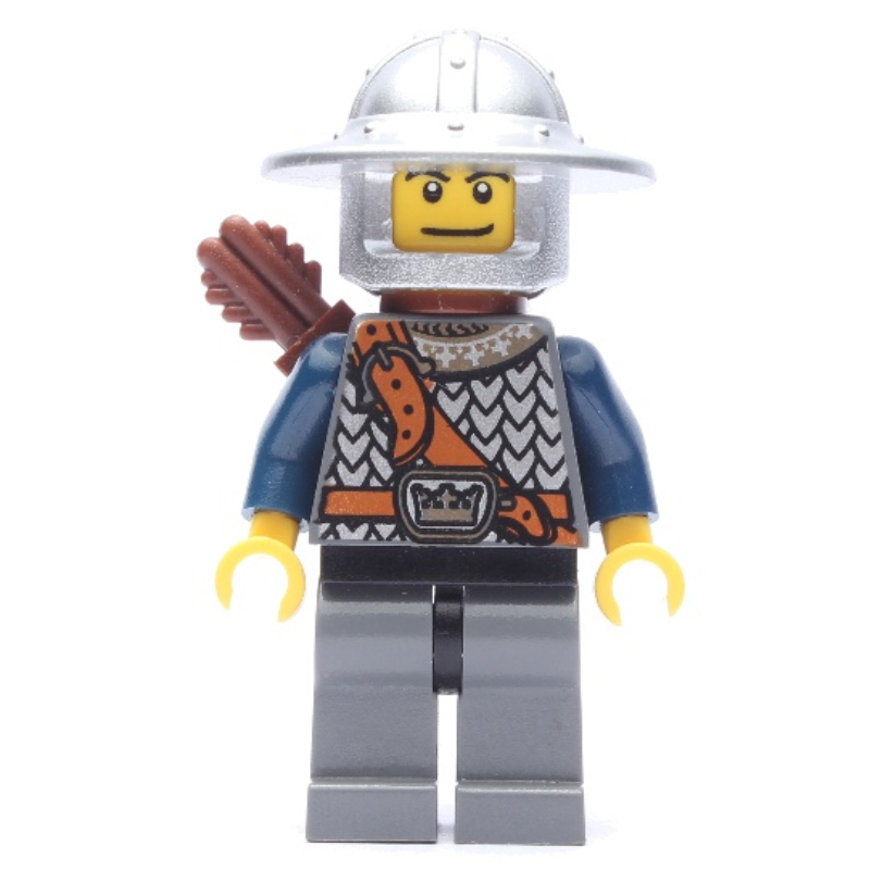 Lego Knight, Archer with Wide Brim Helmet, Quiver