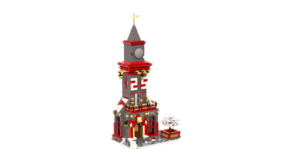 Lego Christmas Village Advent Countdown Tower