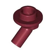 Bar, Angled with 1 x 1 Round Plate / Stud on End / Dark Red