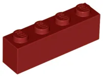 Brick 1 x 4 / Dark Red