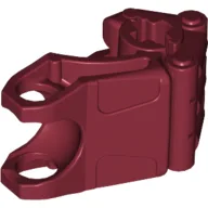 Large Figure Hand, Fist with Axle Hole, 3 Fingers / Dark Red