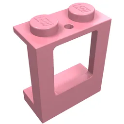Window 1 x 2 x 2 Plane, Solid Studs / Pink