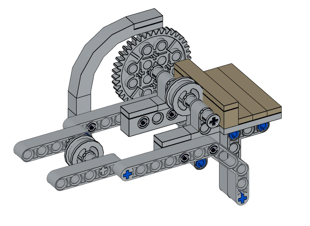 Lego Ferguson Tractor Sawbench to fit with modification onto 4200005
