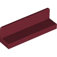 Panel 1 x 4 x 1 with Rounded Corners [Thin Wall] / Dark Red