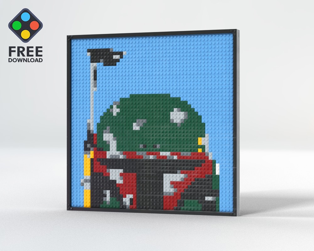 Lego Boba Fett Brick Art Mosaic